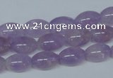 CNA411 15.5 inches 8*12mm rice natural lavender amethyst beads