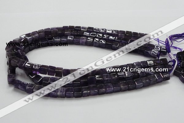 CNA46 15.5 inches 8*8*8mm cube grade A natural amethyst beads