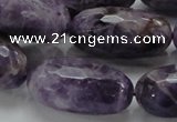 CNA55 15.5 inches 15*30mm faceted rice grade AB natural amethyst beads