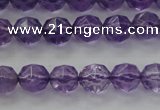 CNA68 15.5 inches 6mm faceted round natural amethyst beads