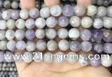 CNA688 15.5 inches 10mm faceted round lavender amethyst beads