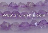 CNA730 15.5 inches 6mm faceted nuggets light lavender amethyst beads