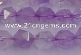 CNA732 15.5 inches 10mm faceted nuggets light lavender amethyst beads