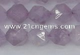 CNA764 15.5 inches 12mm faceted nuggets light lavender amethyst beads