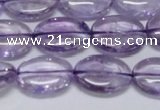 CNA832 15.5 inches 13*18mm oval natural light amethyst beads
