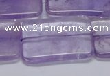 CNA856 15.5 inches 25*35mm rectangle natural light amethyst beads