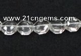 CNC40 10*10mm octagonal grade AB natural white crystal beads wholesale