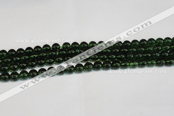 CNC441 15.5 inches 6mm round dyed natural white crystal beads