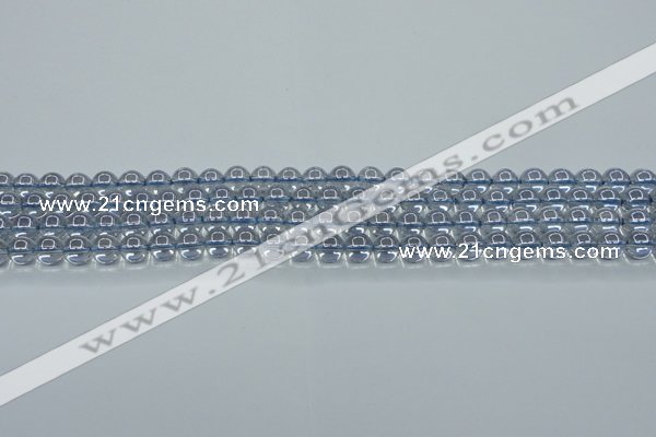 CNC508 15.5 inches 4mm round dyed natural white crystal beads