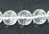 CNC56 15.5 inches 16mm faceted round grade A natural white crystal beads