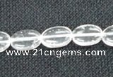 CNC70 15 inches 10*14mm oval grade A natural white crystal beads