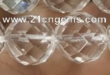 CNC709 15.5 inches 20mm faceted round white crystal beads