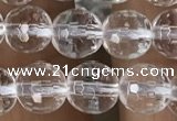 CNC712 15.5 inches 6mm faceted round white crystal beads