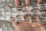 CNC808 15.5 inches 15*20mm octagonal white crystal beads