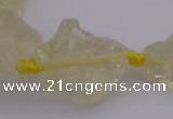 CNG1002 15.5 inches 15*25mm - 25*30mm nuggets lemon quartz beads