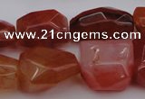CNG1040 15.5 inches 13*18mm - 15*20mm faceted nuggets carnelian beads