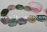 CNG1208 15.5 inches 25*35mm - 35*45mm freeform agate beads