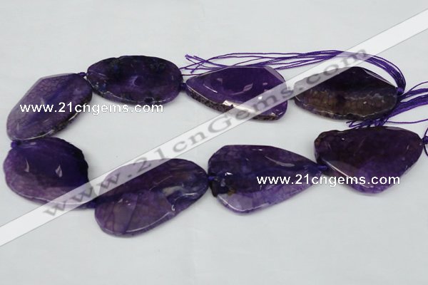 CNG1210 15.5 inches 30*45mm - 35*50mm freeform agate beads