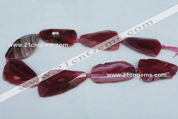 CNG1232 15.5 inches 25*40mm - 32*55mm freeform agate beads