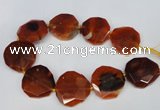 CNG1341 15.5 inches 42*45mm faceted freeform agate beads