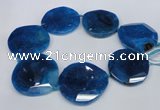 CNG1349 15.5 inches 52*55mm faceted freeform agate beads