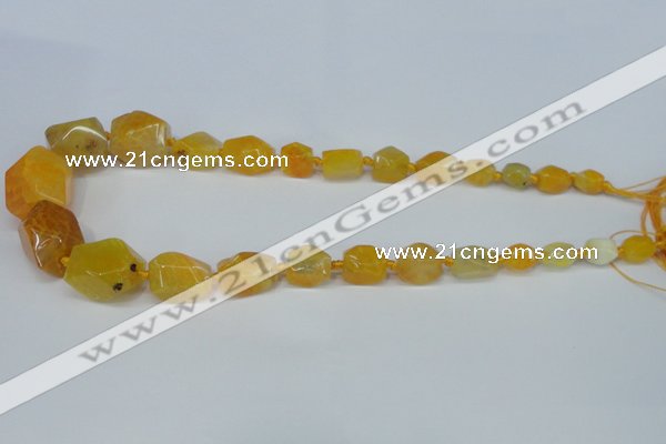 CNG1355 15.5 inches 8*10mm - 20*25mm faceted nuggets agate beads