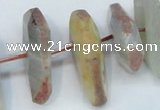 CNG1382 15.5 inches 10*25mm - 40*55mm faceted freeform agate beads
