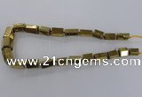 CNG1580 15.5 inches 10*15mm - 18*20mm nuggets plated quartz beads