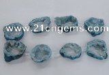 CNG1589 15.5 inches 30*35mm - 35*40mm freeform plated druzy agate beads