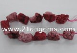 CNG1649 15.5 inches 22*30mm - 25*45mm nuggets plated druzy agate beads