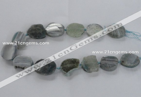 CNG1658 15.5 inches 22*28mm - 25*30mm freeform druzy agate beads
