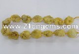 CNG1667 15.5 inches 18*25mm - 22*30mm nuggets plated druzy agate beads