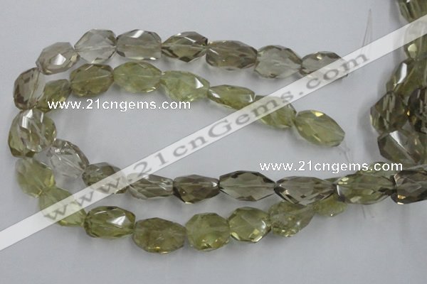 CNG1827 15.5 inches 15*20mm - 18*25mm faceted nuggets lemon quartz beads