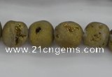 CNG2011 15.5 inches 8*10mm - 10*14mm nuggets plated druzy agate beads
