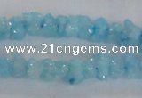 CNG2204 15.5 inches 8*10mm - 10*12mm nuggets plated druzy quartz beads