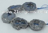 CNG2320 7.5 inches 25*35mm - 35*40mm freeform druzy agate beads