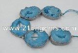 CNG2333 7.5 inches 35*40mm - 45*50mm freeform druzy agate beads