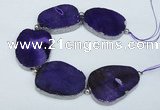 CNG2391 7.5 inches 35*45mm - 45*55mm freeform agate gemstone beads
