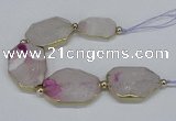 CNG2455 7.5 inches 20*25mm - 30*40mm faceted freeform agate beads