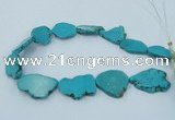 CNG2516 15.5 inches 25*30mm - 35*40mm freeform turquoise beads