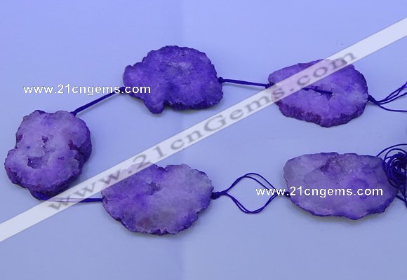 CNG2571 15.5 inches 45*50mm - 55*65mm freeform druzy agate beads