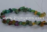 CNG2591 15.5 inches 13*18mm - 15*25mm nuggets plated druzy agate beads