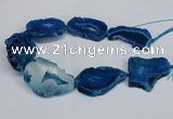 CNG2680 15.5 inches 30*40mm - 40*50mm freeform druzy agate beads