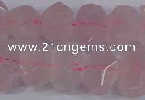 CNG2827 15.5 inches 10*14mm - 13*18mm faceted nuggets rose quartz beads