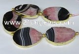 CNG3038 7.5 inches 35*45mm - 40*55mm freeform druzy agate beads
