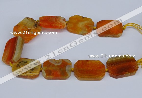 CNG3080 15.5 inches 30*40mm - 35*45mm freeform agate beads