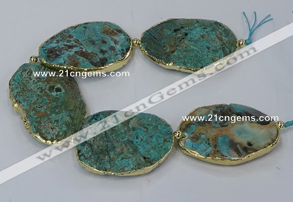 CNG3120 8 inches 30*45mm - 40*50mm freeform ocean agate beads