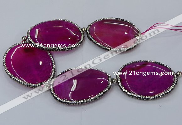 CNG3124 8 inches 45*55mm - 50*60mm freeform agate gemstone beads