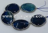 CNG3126 8 inches 45*55mm - 50*60mm freeform agate gemstone beads