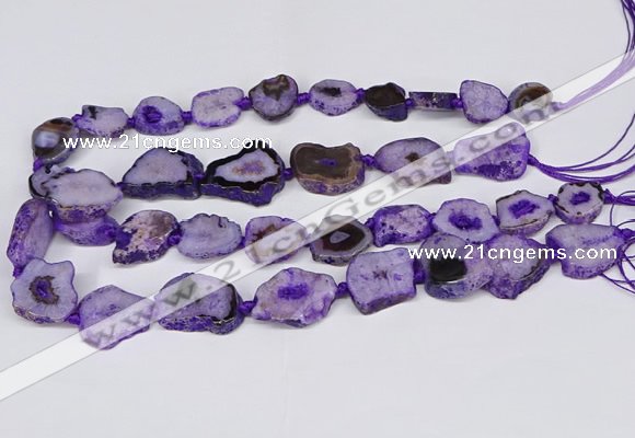 CNG3173 15.5 inches 15*20mm - 25*30mm freeform druzy agate beads